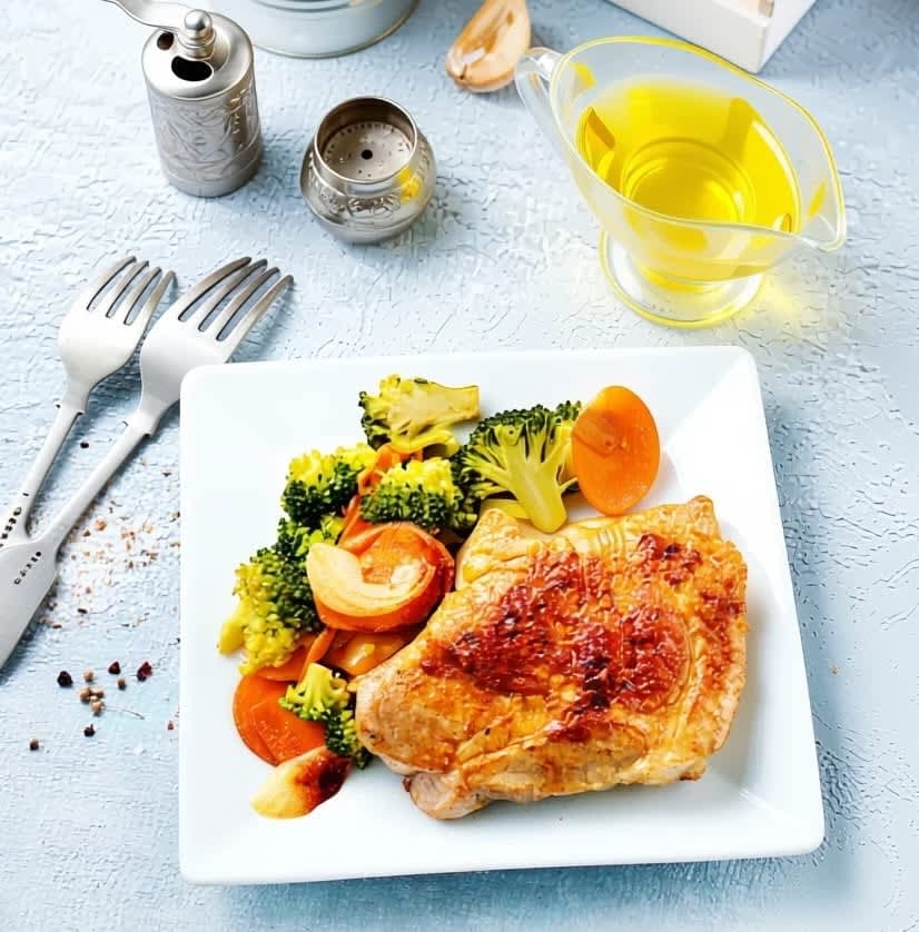 Whole Roasted Organic Chicken, Vegetables & Green Goddess Dressing