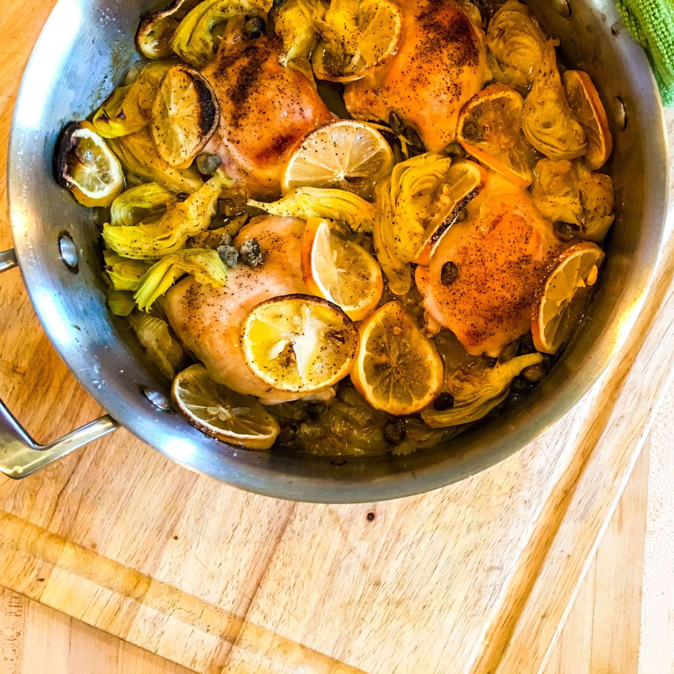 Chicken Piccata, Seasonal Vegetable, Potatoes