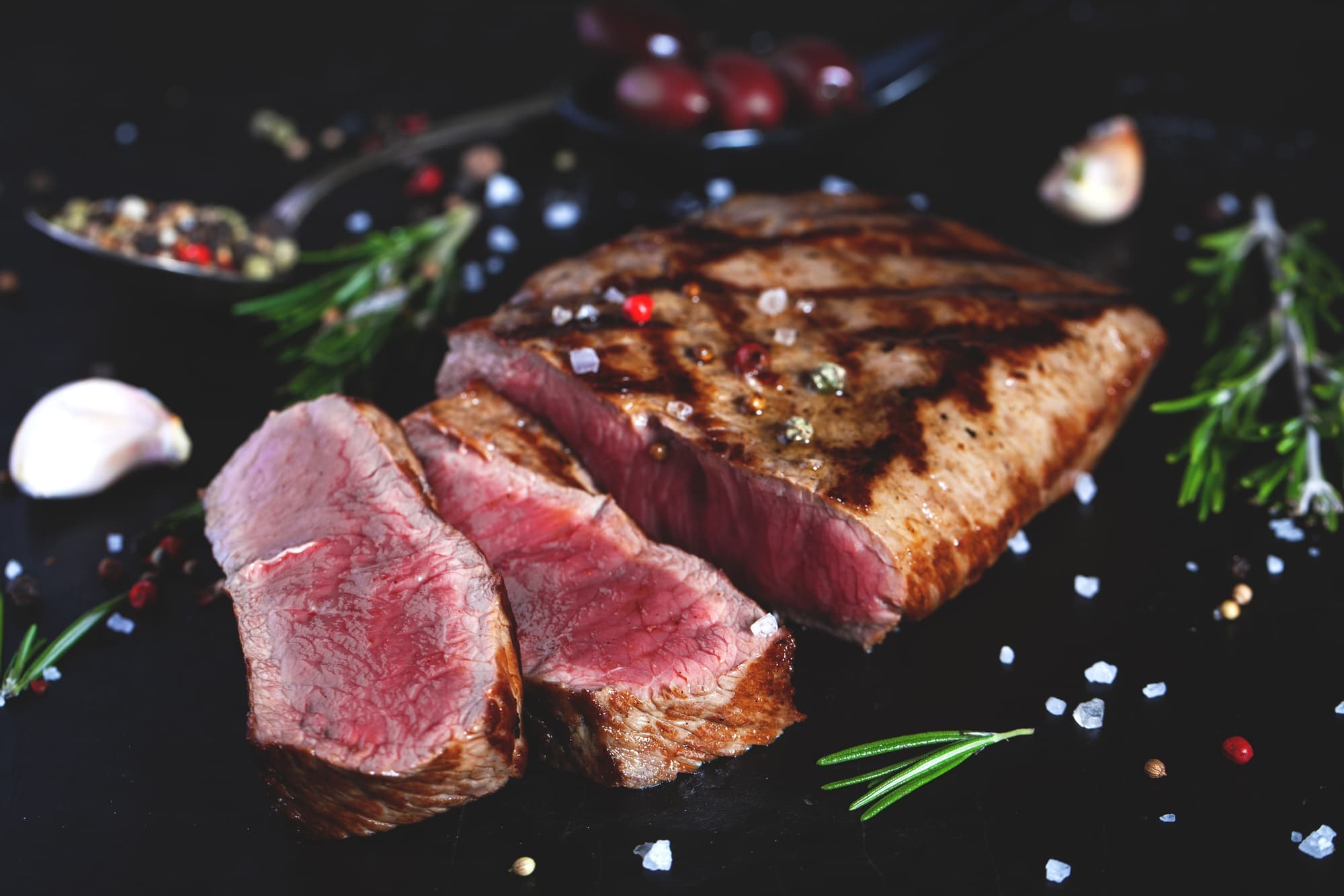 Garlic Rosemary Steak with Smashed Potatoes