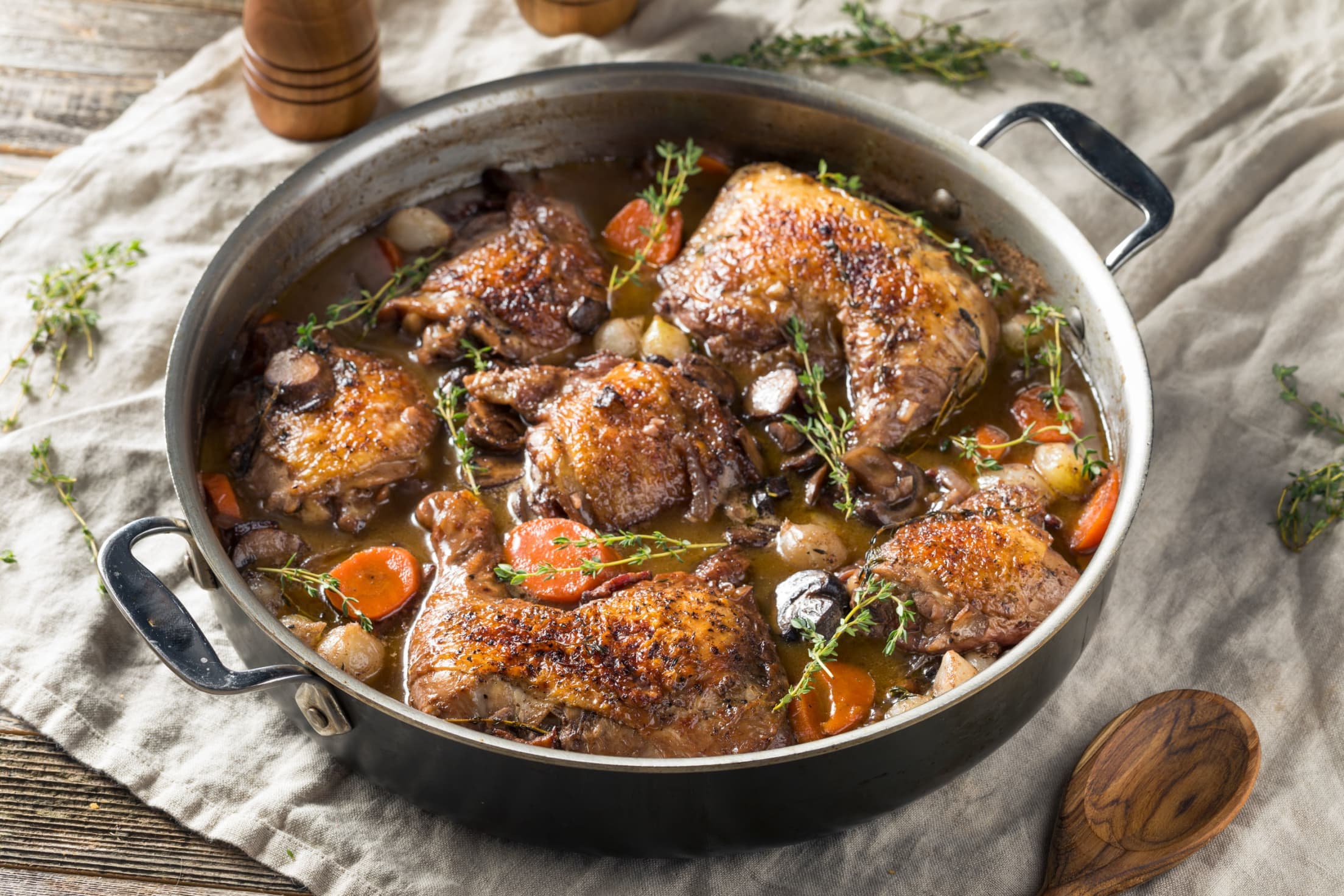 Coq au Vin with Mashed Potatoes