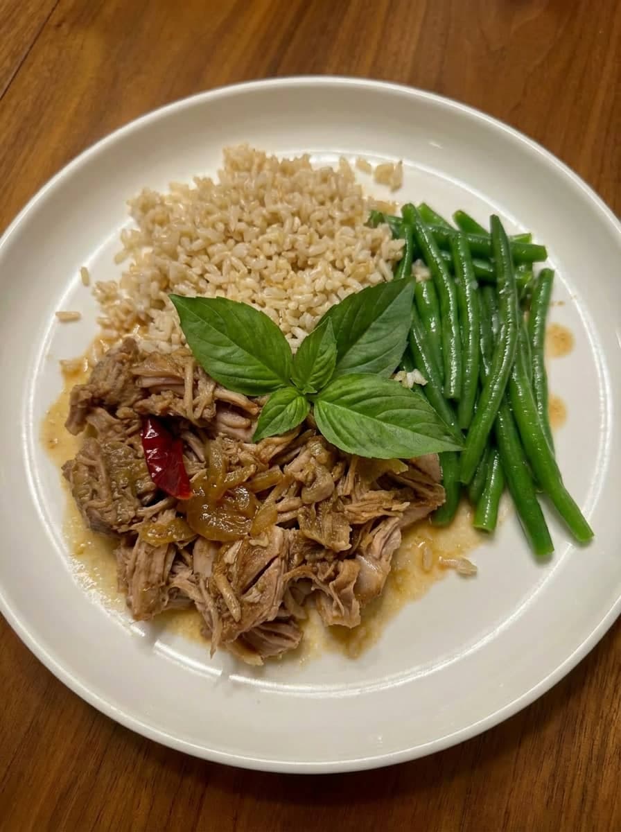 Thai Basil Pork and Green Beans