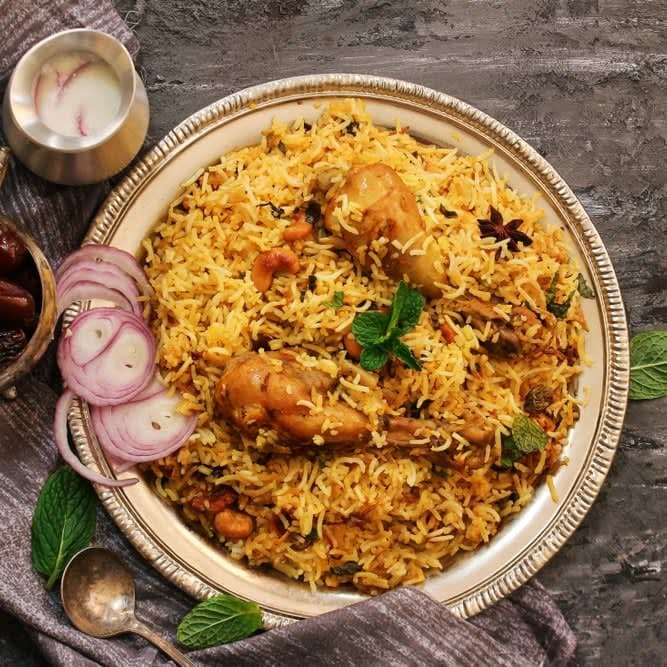 Herb-Roasted Chicken & Savory Golden Rice