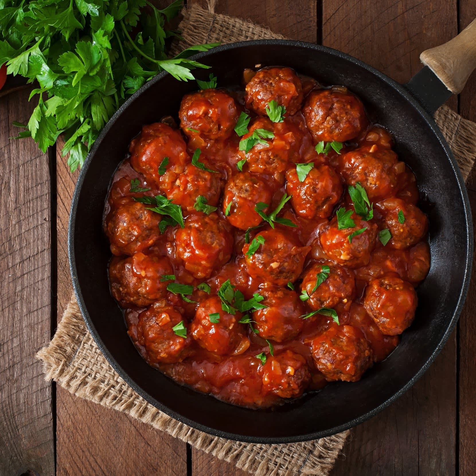 Italian Meatballs with Polenta